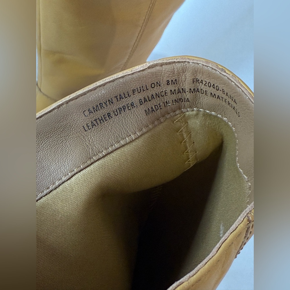 FRYE Camryn Banana Leather Tall Pull-on Boots - Picture 5 of 13